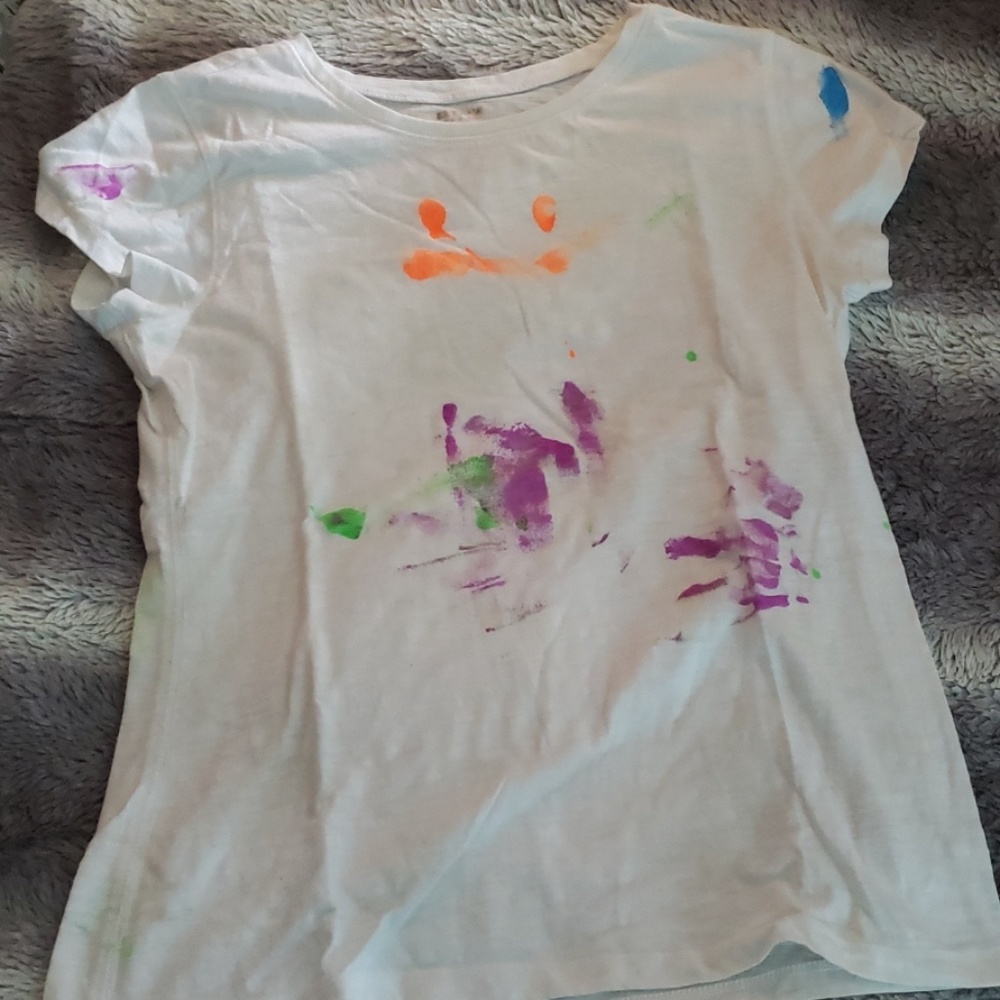 Neon painted white shirt